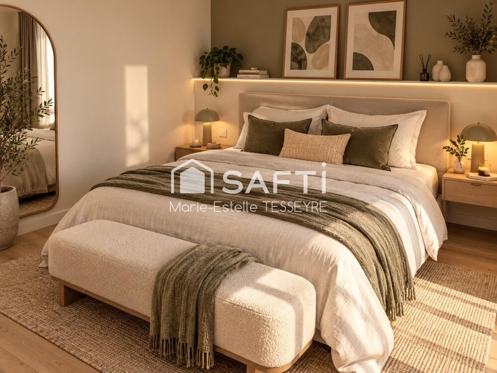 Vente Appartement Saint Augustin – Élégant T4 de 137,9m2 entièrement rénové avec patio de 30 m² et garage de 15m2 Bordeaux