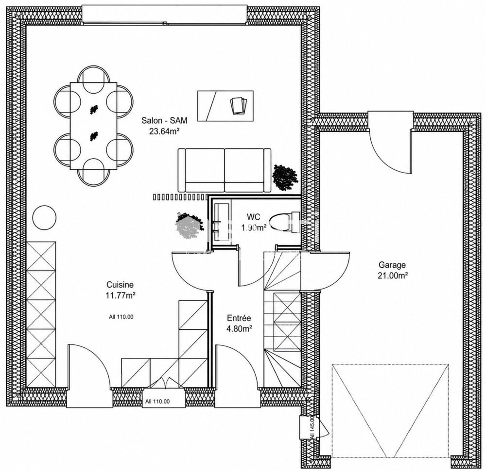 Vente Maison Maison contemporaine proche mer – 3 chambres Esquibien