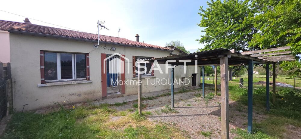 Vente Maison Longère 84 m², 2 chambres à rénover + garage et terrain. Reaumur