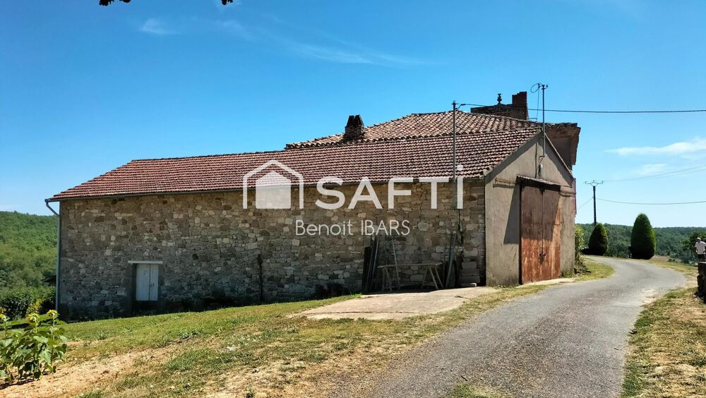 Vente Maison Ancienne ferme à rénover sur les hauteurs Campagnac