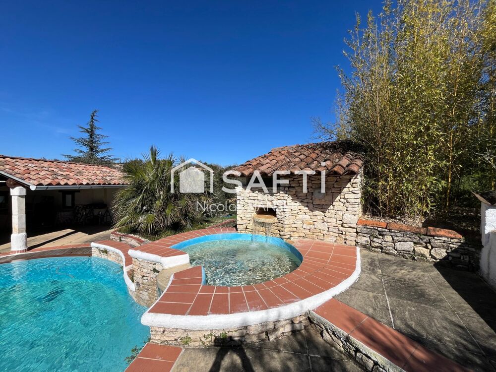 Maison de type Hacienda espagnole au calme absolu avec vue sur les Cévennes