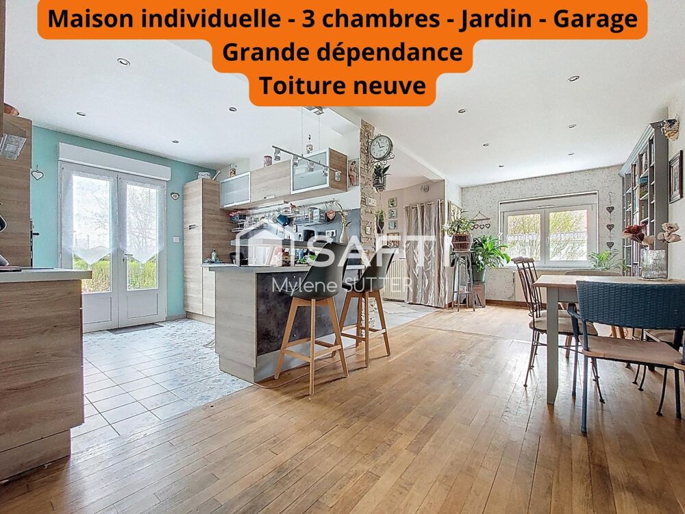 Vente Maison Maison individuelle 3 chambres, jardin, garage, grande dépendance + toiture neuve ! Pulligny