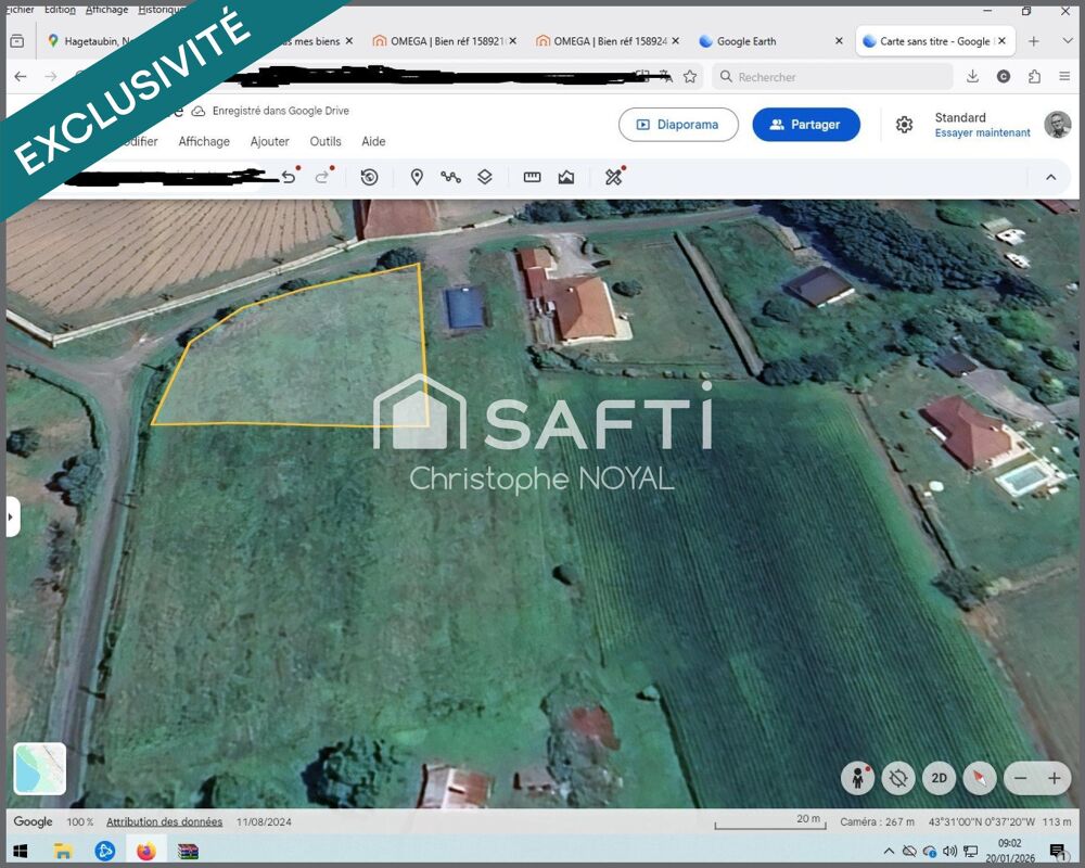 Vente Terrain Petit prix Hagetaubin