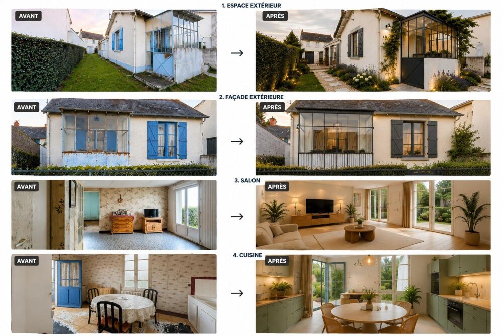 Vente Maison Le Croisic, T4, proche des plages à pied, 301 m² de terrain Le croisic