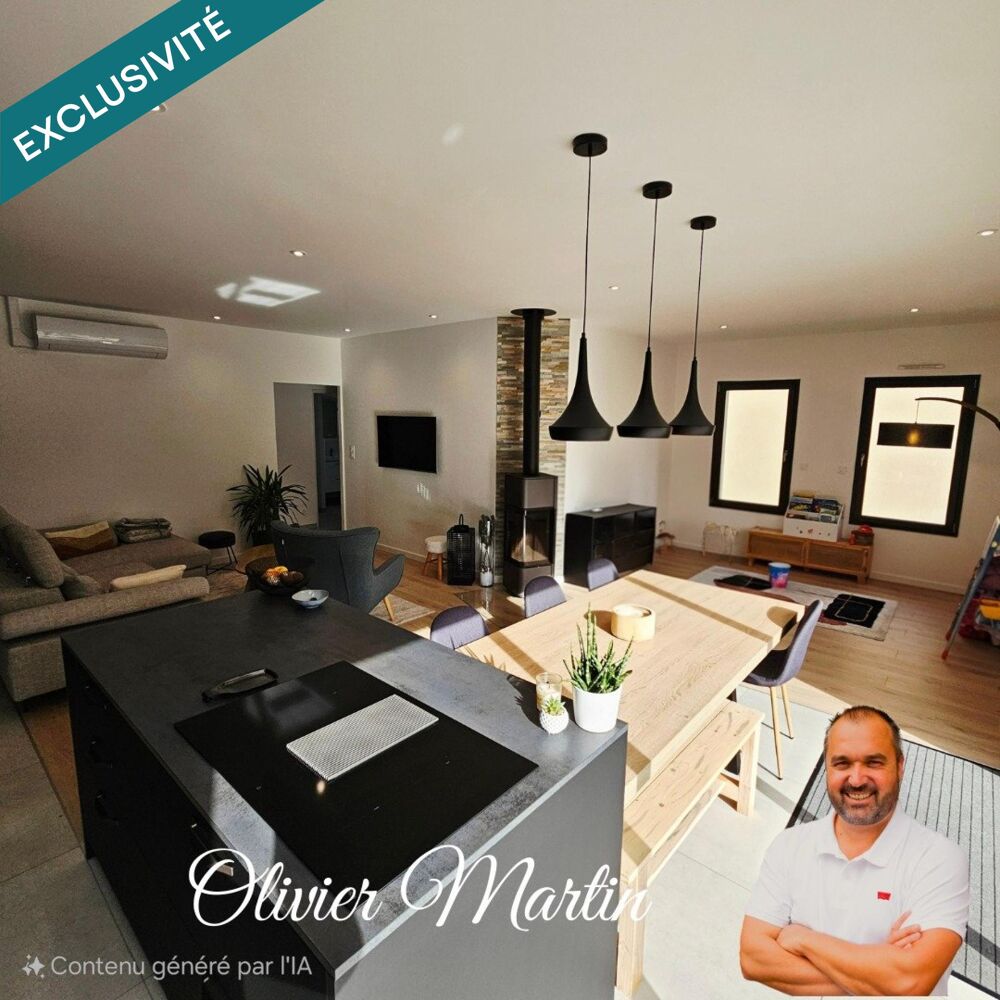 Vente Maison Pavillon de plain-pied � 6 pi�ces � 114 m� � terrain 433 m� � normes RE2020 construction r�cente. Parigne-l'eveque