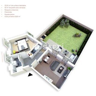  Appartement � vendre 2 pi�ces 33 m�