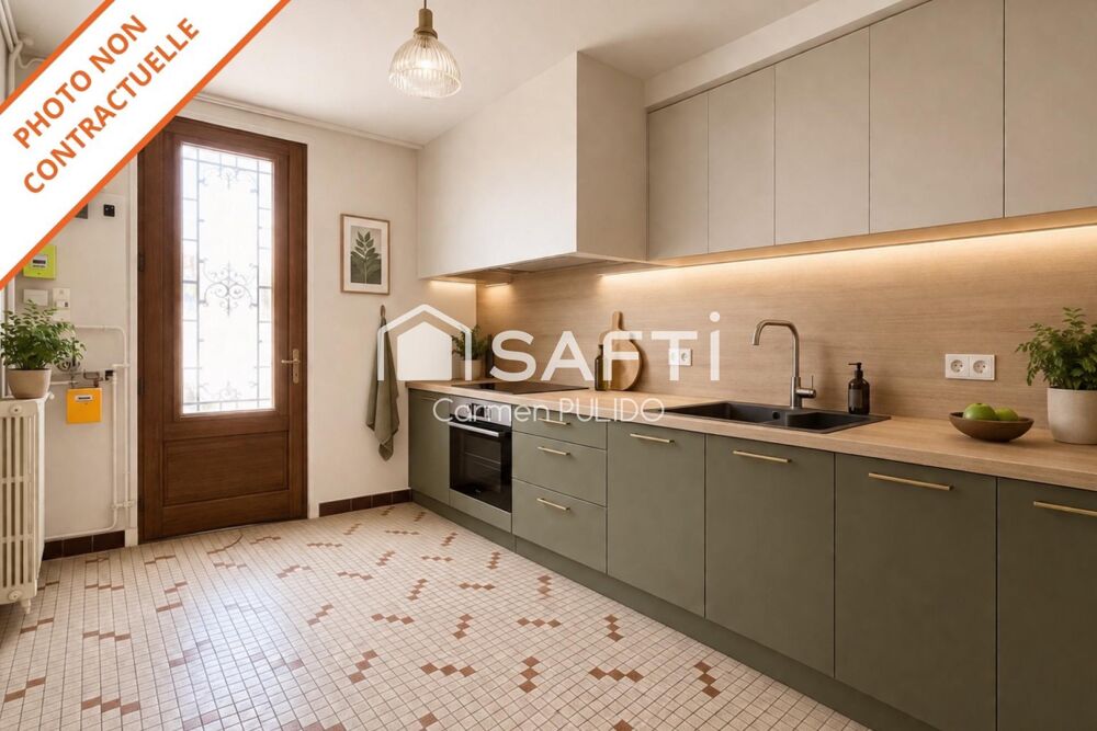 Maison en pierre 110 m²  Centre-ville de Castillon-la-Bataille  3 chambres  Jardin