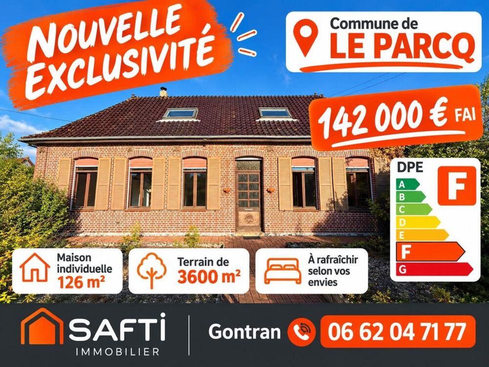Vente Maison Maison individuelle 3 chambres et 2 bureaux ou dressing Le parcq
