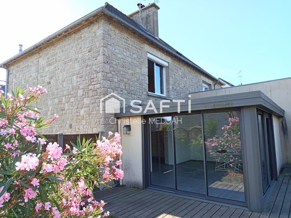 Maison en pierre mitoyenne  Pleurtuit centre  90 m²  3 chambres