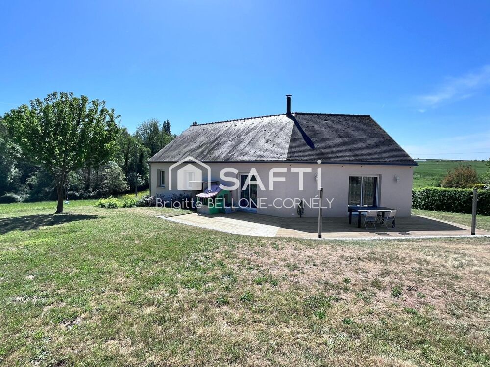 Belle maison familiale de 128 m2 de plain pied avec sous-sol et jardin de 1900 mètres- Blaison-Gohier