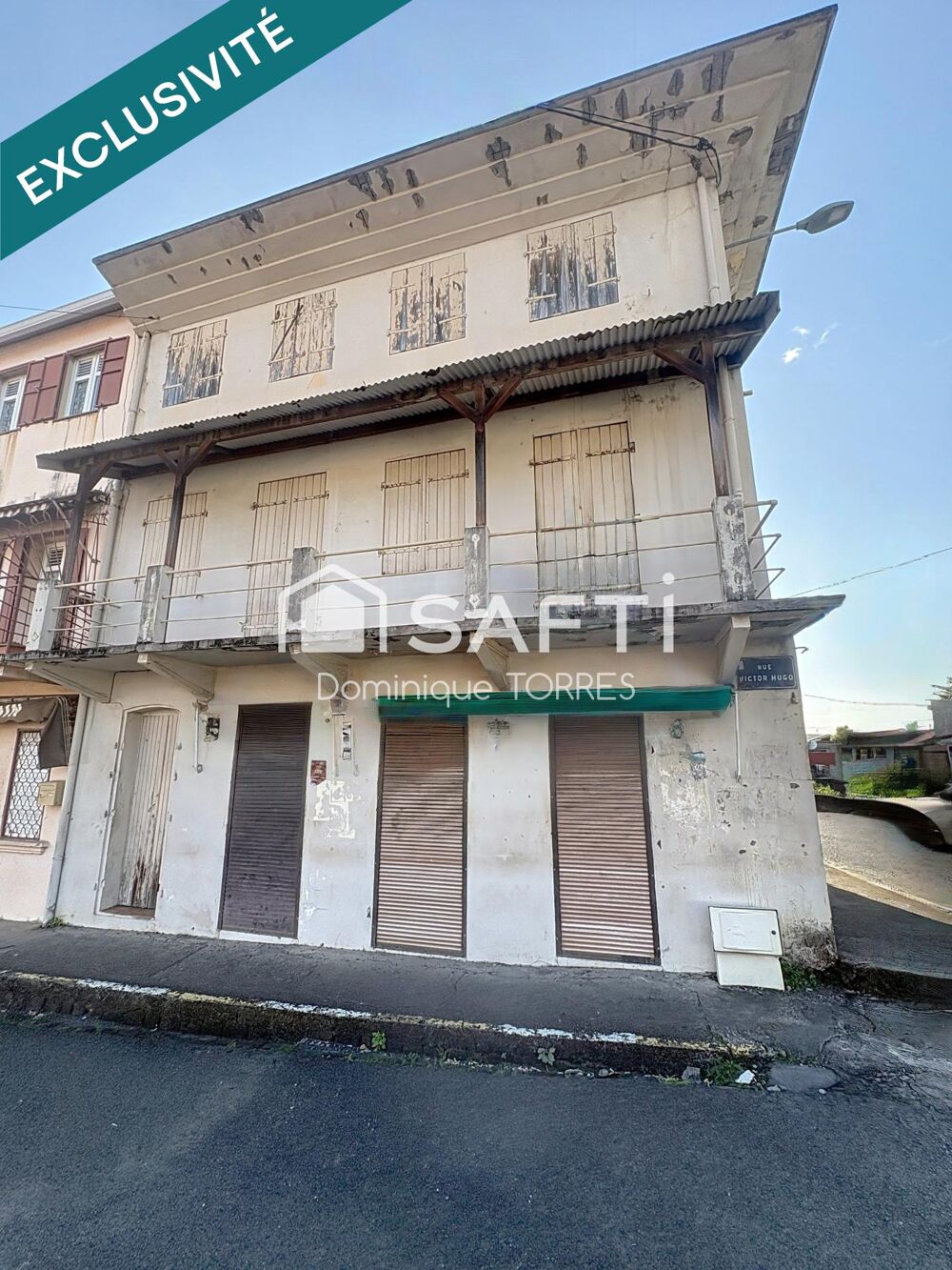 Vente Immeuble SAINT-PIERRE – Immeuble de caractère  avec vue mer et Montagne Pelée – Nouveau prix ! Saint-pierre