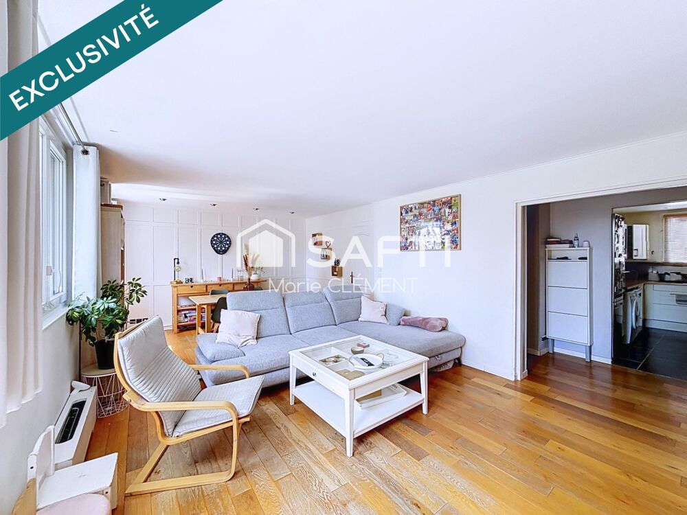 Appartement de 83 m2, 3 chambres, cave et parking