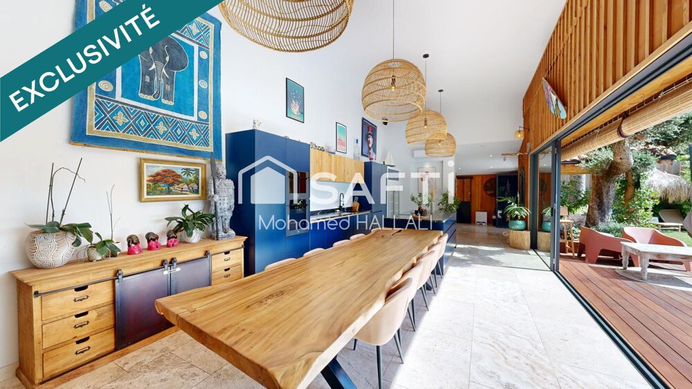 Villa dexception 185 m², cuisine d'été, piscine