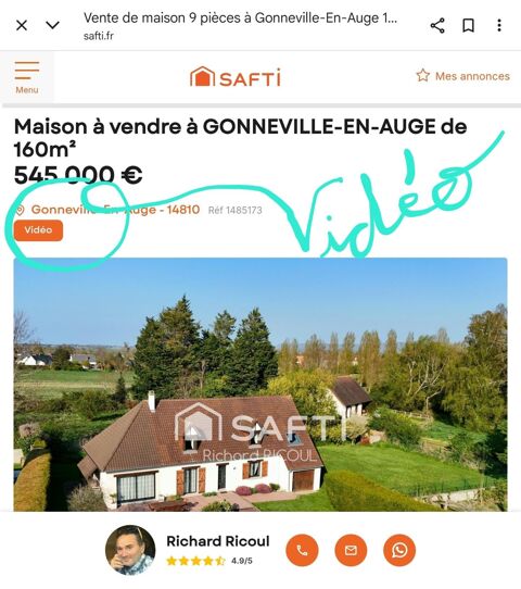   160m� r�nov�s - 5 ch - 1 suite parentale en RDC - Au calme Maison - 9 pi�ce(s) - 160 m�