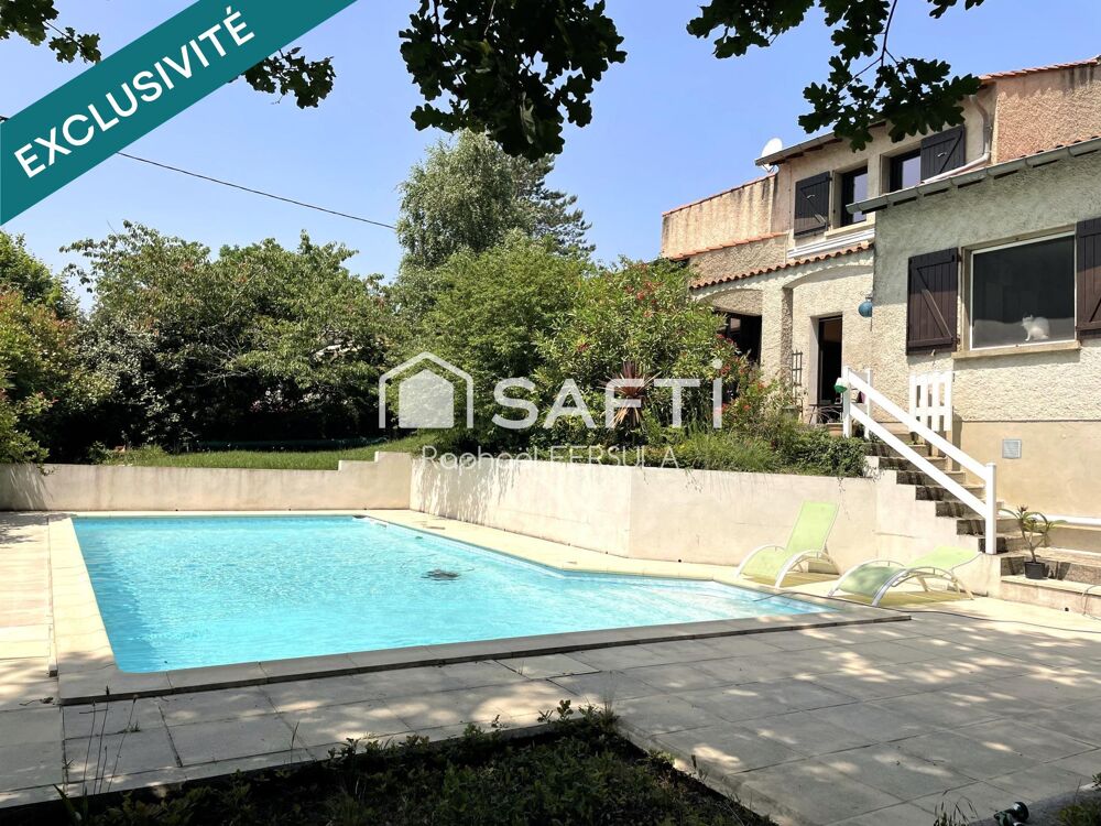 Maison T4 de plain-pied, Grande piscine
