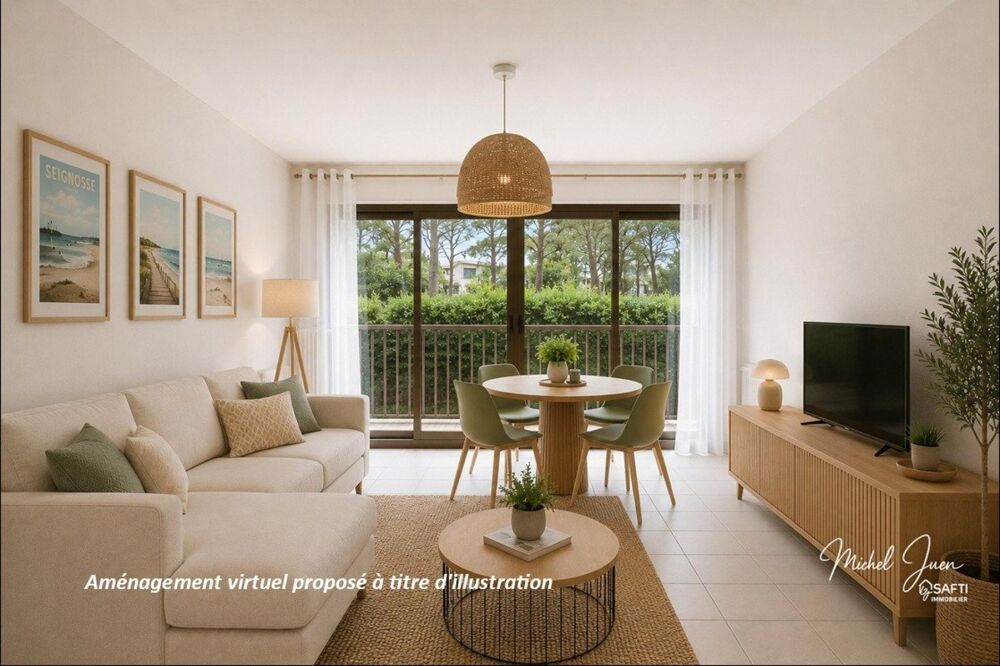 SEIGNOSSE OCÉAN  T2 de 43 m² avec vue dégagée sur les pins, plages à pied