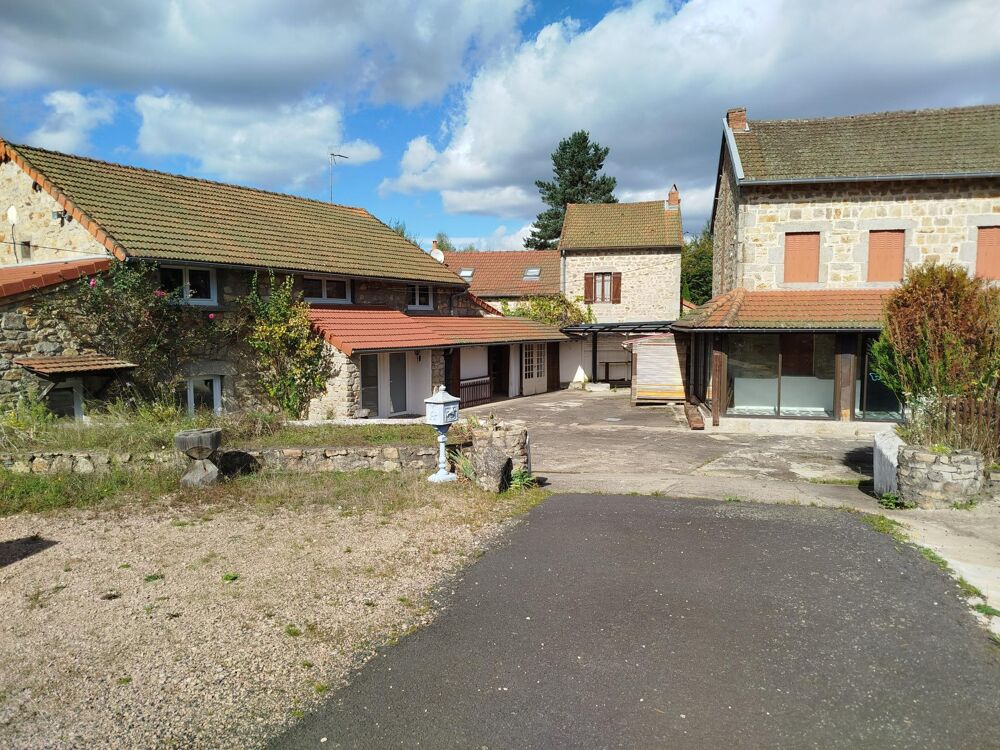Ensemble immobilier: maison, gîte, garages et terrain à Lachaux