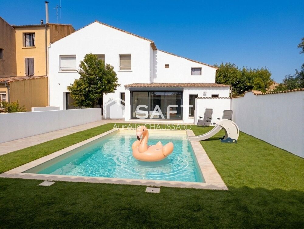 Plain-pied 3 chambres garage piscine