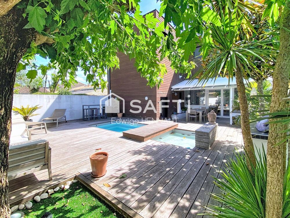 Maison en pierre centre-ville, 6 chambres, piscine, garage