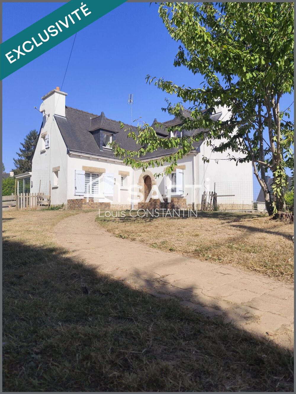 sous-sol, terrain, 3 chambres, cuisine ouverte, véranda, calme,
