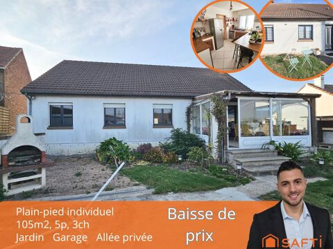   Plain pied indivudel 105m2, 5p, 3ch, jardin, garage Maison - 5 pièce(s) - 105 m²
