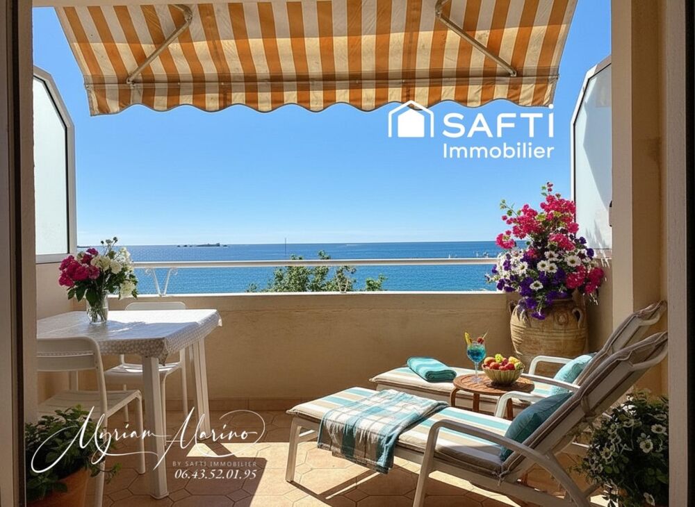 Vente Appartement FRÉJUS PLAGE – Dernier étage,  2 pièces en Duplex avec terrasse et vue mer panoramique. Frejus