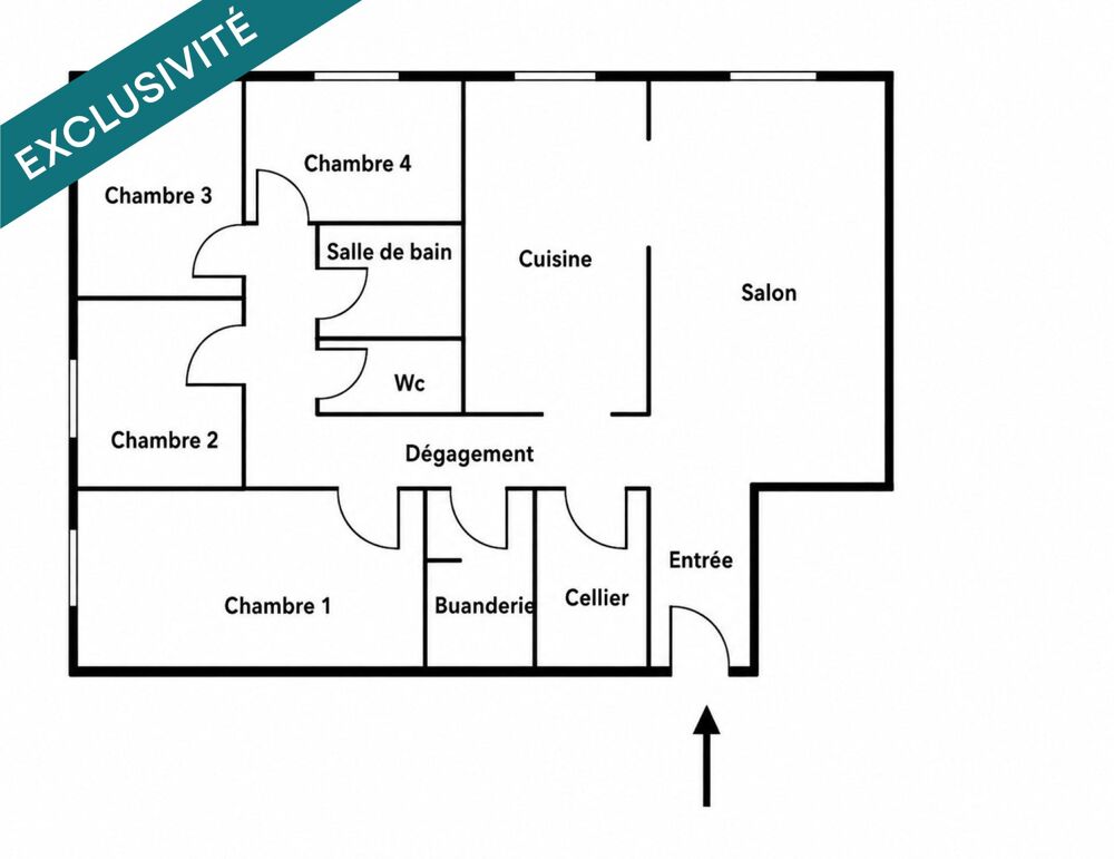 APPARTEMENT - T5 - ( 4 chambres ) - au DERNIER ETAGE avec VUE PANORAMIQUE