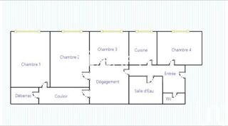  Appartement � vendre 4 pi�ces 64 m�
