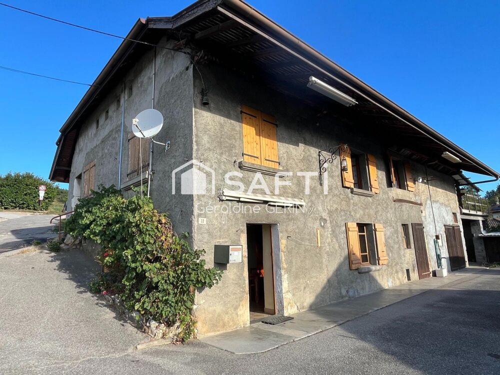 Ancienne ferme sur hauteur de Poisy avec vue montagnes !