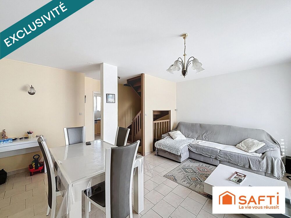 Maison familialed e 92 m2, 4 chambres, jardin et garage de 20 m2