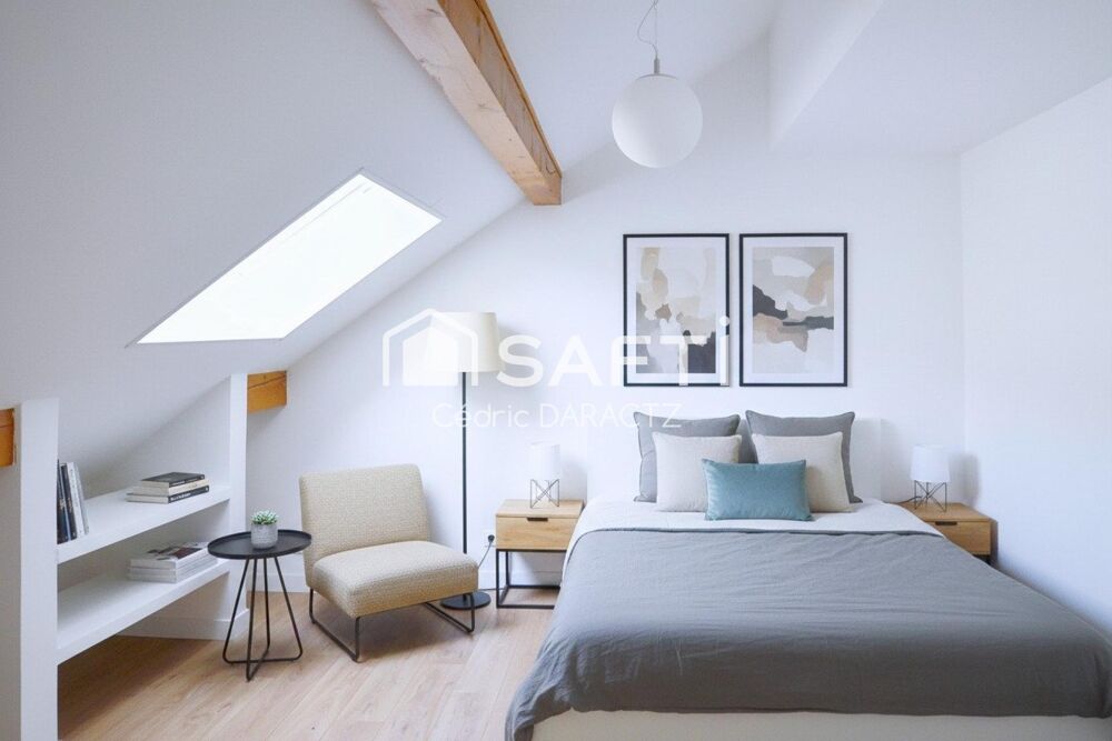 Attique cosy en duplex rare avec vue imprenable sur le Mont Blanc et le Jura