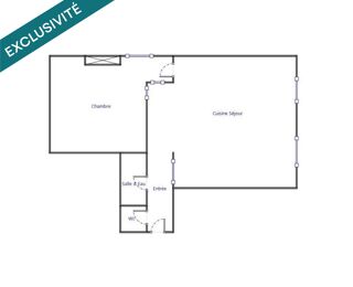  Appartement  vendre 2 pices 42 m