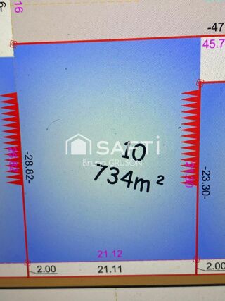  Terrain � vendre 734 m�
