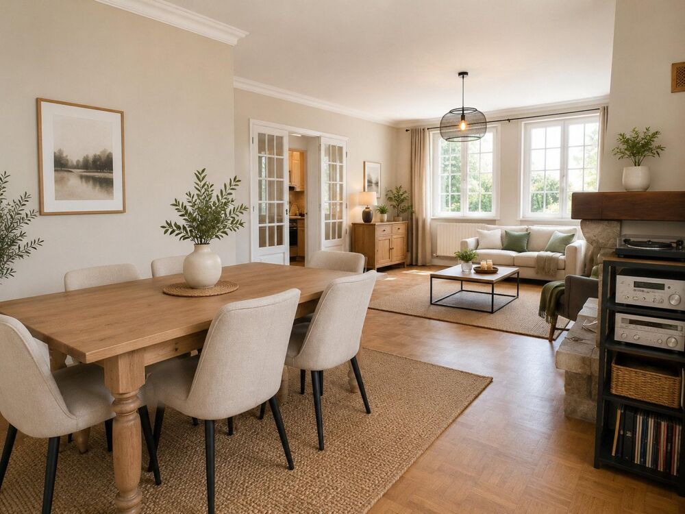 Maison familiale avec sous-sol et beau terrain
