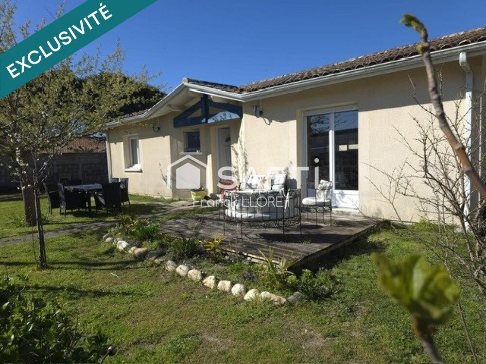 Maison 80m², 2 chs, gd garage, terrain 500m²