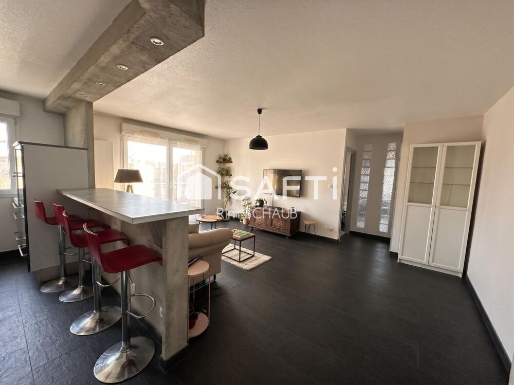 Vente Appartement HÉSINGUE (68220) – Bel appartement 2 pièces rénové avec balcon Ouest, garage fermé et cave Hesingue