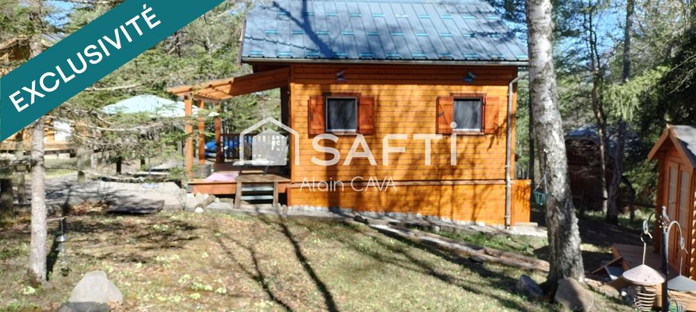 Chalet de 51m² sur 2 niveaux avec garages, vide sanitaire sur 552 m² de terrain cloturé