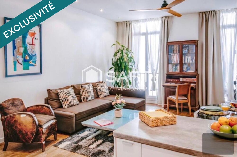 Vente Appartement F2 de 45 m² meublé avec salle d'eau et wc séparé Marseille 6
