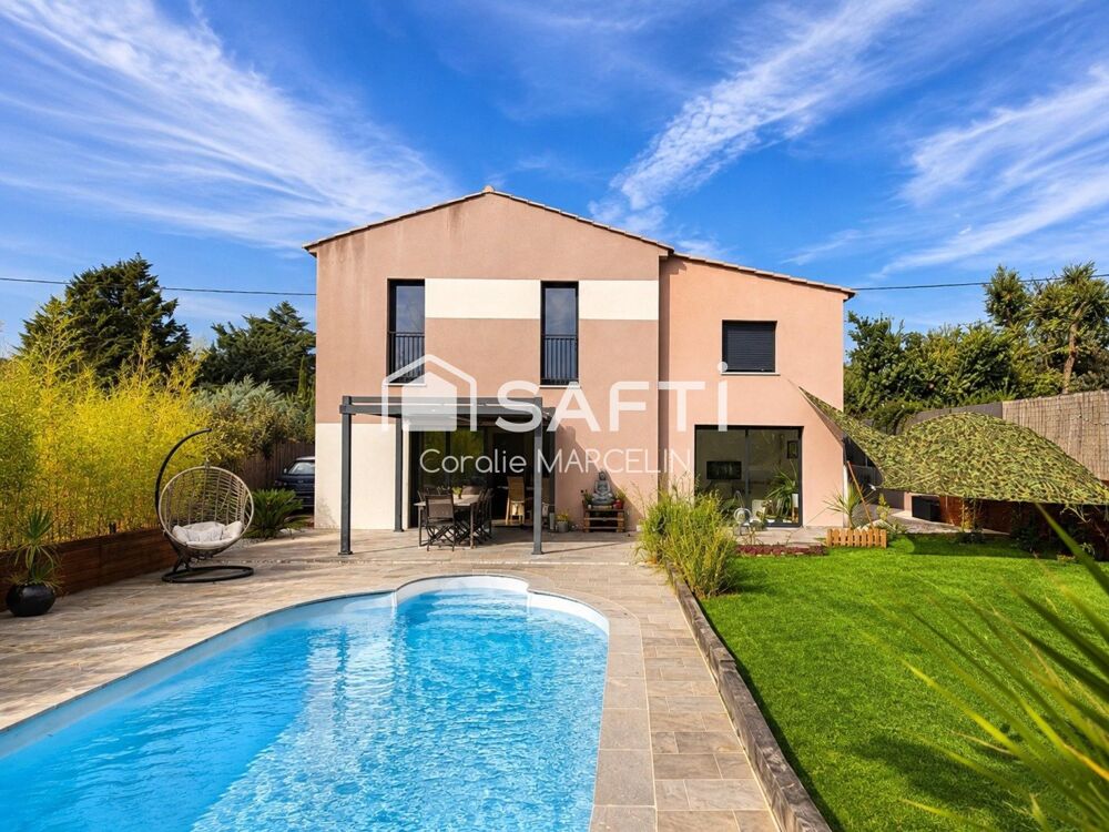 Maison moderne de 2018 avec piscine : un véritable cocon familial !