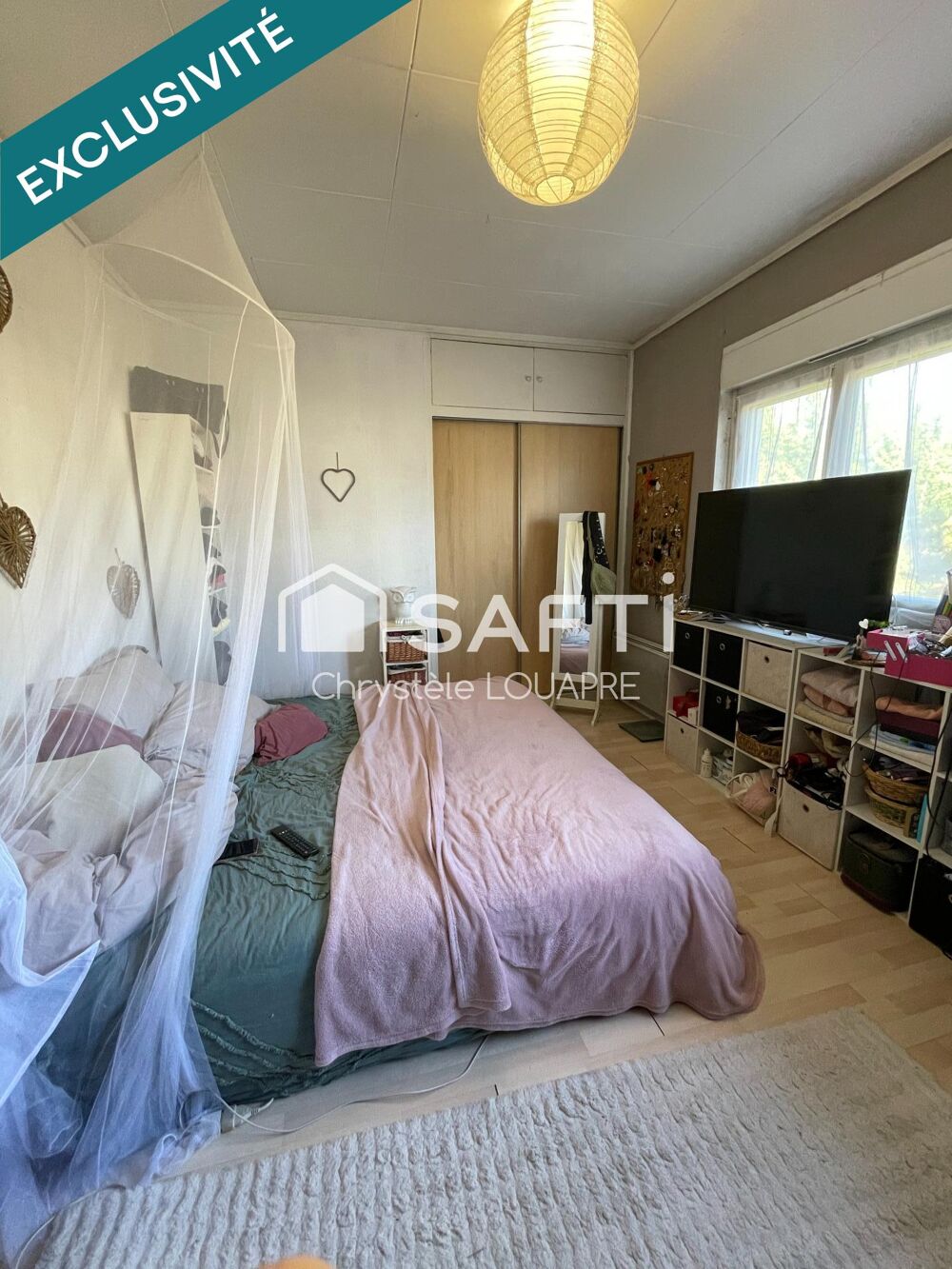 Maison de plain-pied actuellement louée 110 m² habitable 3 chambres 1 bureau