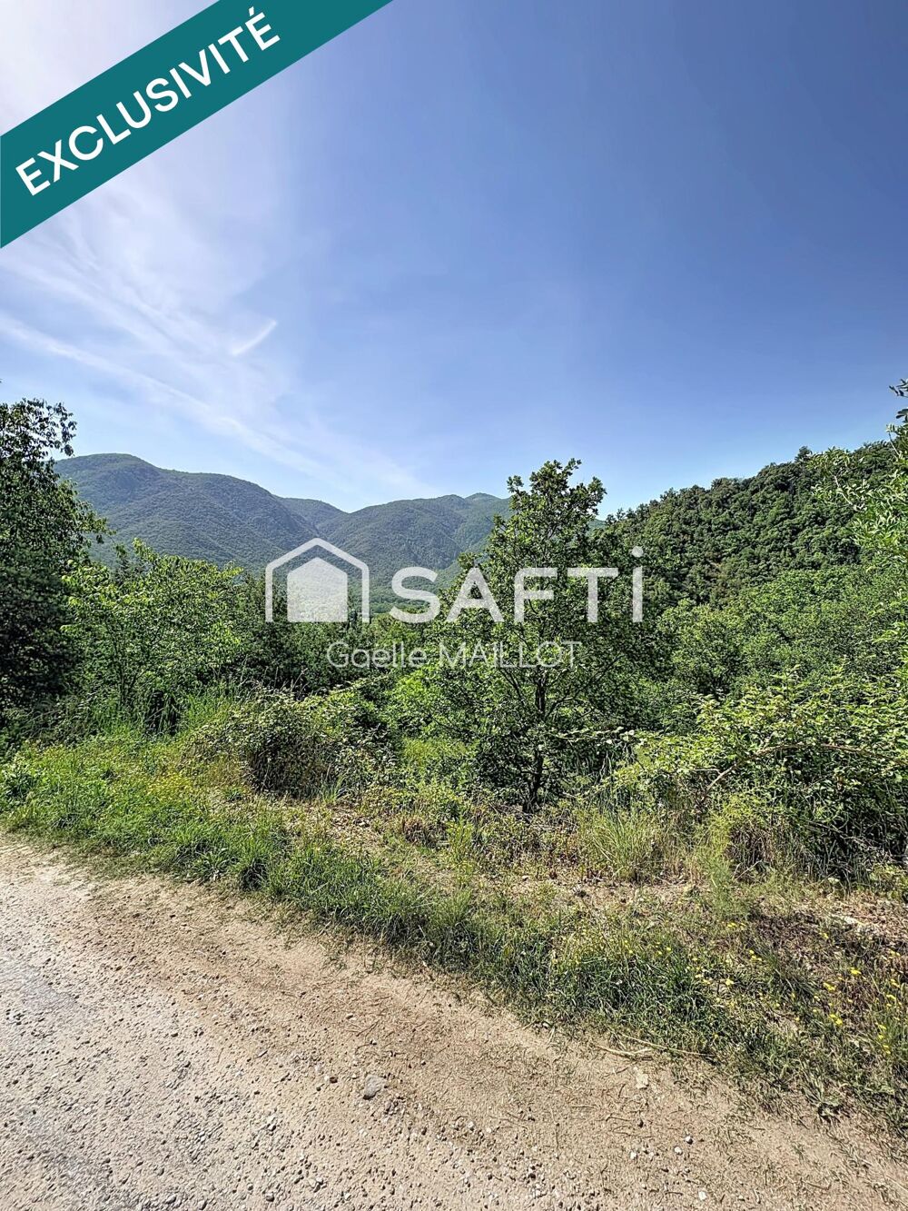 Vente Terrain Grand terrain à bâtir avec forêt. Arles-sur-tech