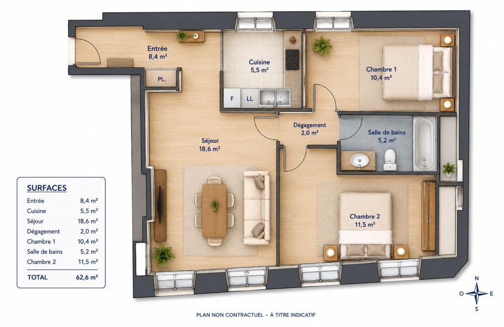 Vente Appartement Appartement 2 chambres hyper-centre de La Rochelle La rochelle