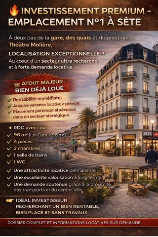  Appartement � vendre 6 pi�ces 96 m�