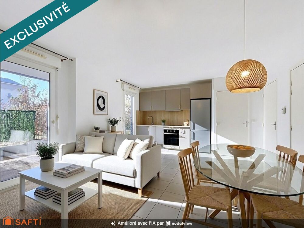 T3 52 m² REFAIT À NEUF  REZ-DE-JARDIN  2 CHAMBRES  GARAGE -