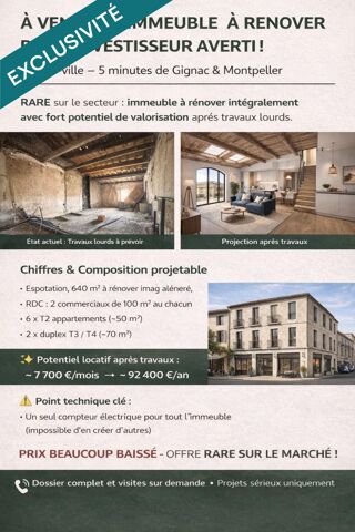  Immeuble � vendre 600 m�