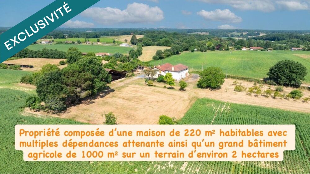 Vente Maison Propriété agricole de 220m² avec grande dépendance de 1000m² sur un terrain d'environ 2 hectares Magnan