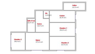  Appartement � vendre 4 pi�ces 68 m�