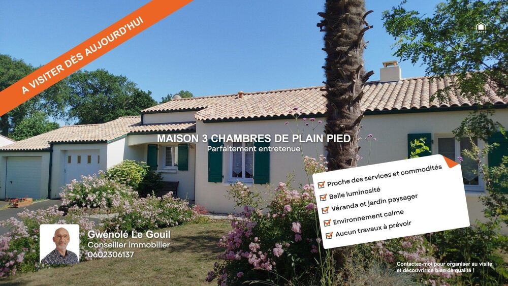 Vente Maison Charmante maison 3 chambres de plain-pied - proche des plages L' aiguillon-sur-vie