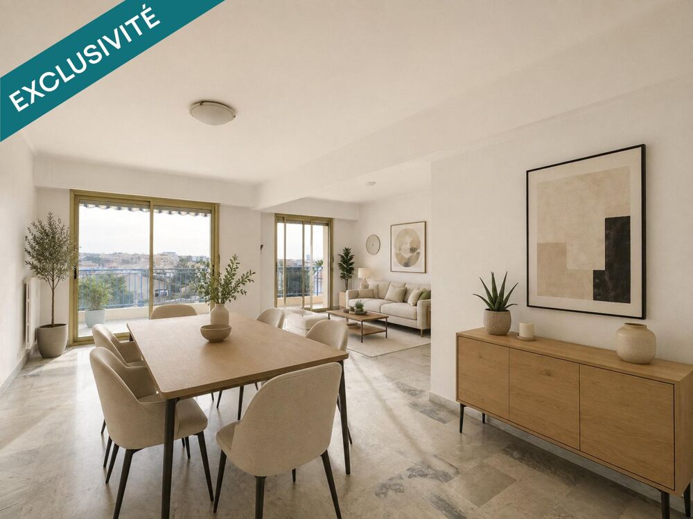 Beau 3/4 pièces 80m2,cave,parking,vue mer,terrasse