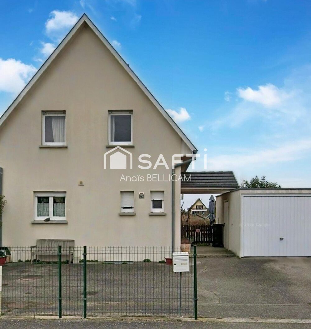 Maison familiale 106 m² avec sous-sol complet et garage indépendant à Fessenheim